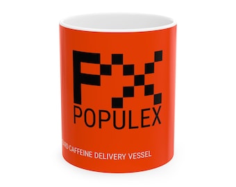 tasse de café cyberpunk | Accessoire de bureau de science-fiction | Cadeau pour ingénieur programmeur | Tasse en céramique | POPULEX