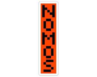 Sticker pixel art NOMOS | Sticker orange dystopique Hazard