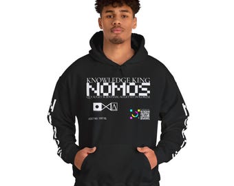 Sweat à capuche graphique Cyberpunk | Streetwear d'entreprise dystopique | Pull technique Sci-Fi Techwear | Variante de fidélité NOMOS