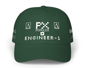 Chapeau cyberpunk | Casquette graphique Sci-Fi Engineer | Casquette streetwear dystopique | Unisexe Réglable