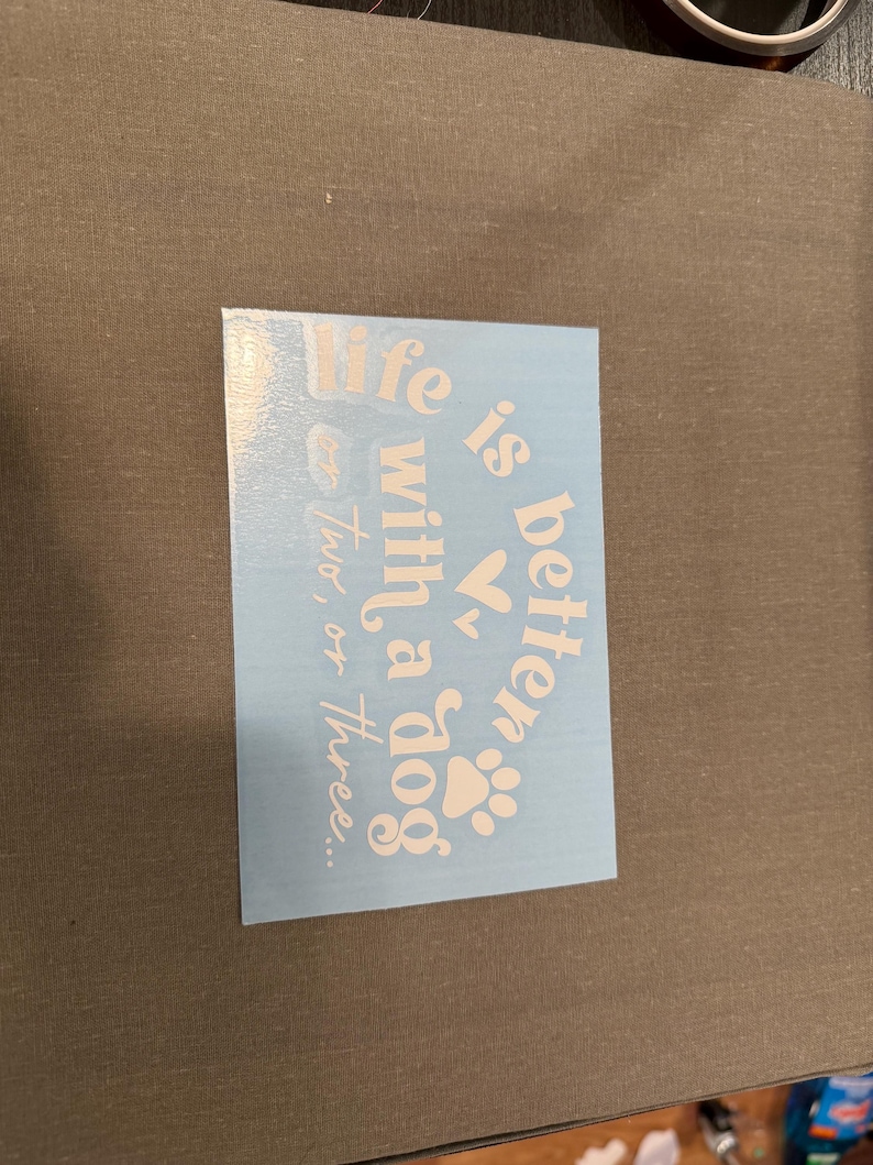 Life is Better With Dog Car Decal, Pet Lover Vinyl Sticker, Paw Print ...