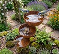 Rain Catcher Bird Bath Stake, Rustic Metal Bee Bath, Butterfly Water Feeder, Outdoor Garden Water Bowl, Farmhouse Yard Decor product logo