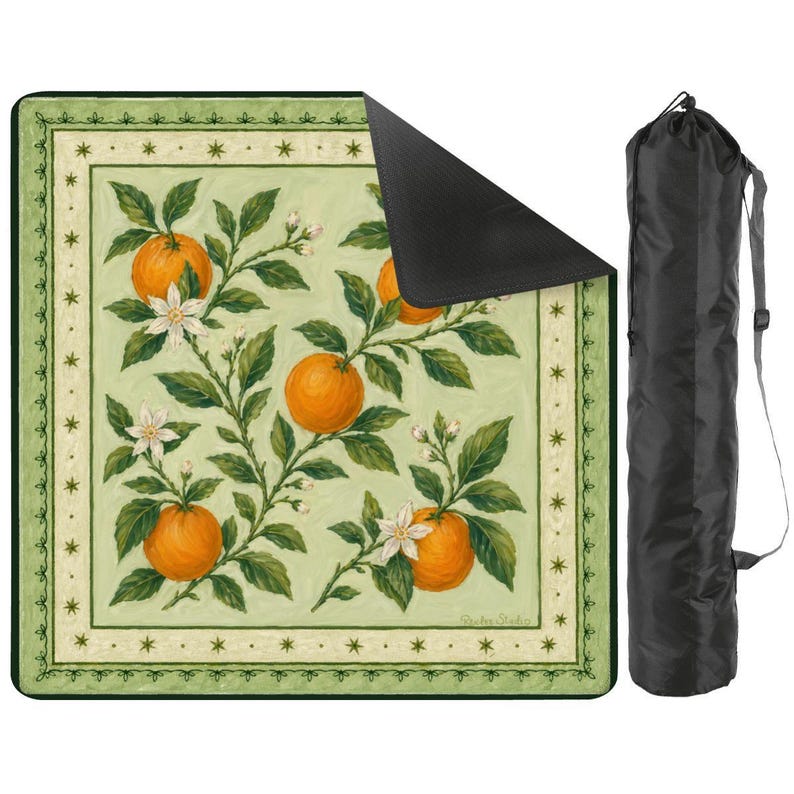 Oranges Mahjong Mat 31.5"x31.5" image 1