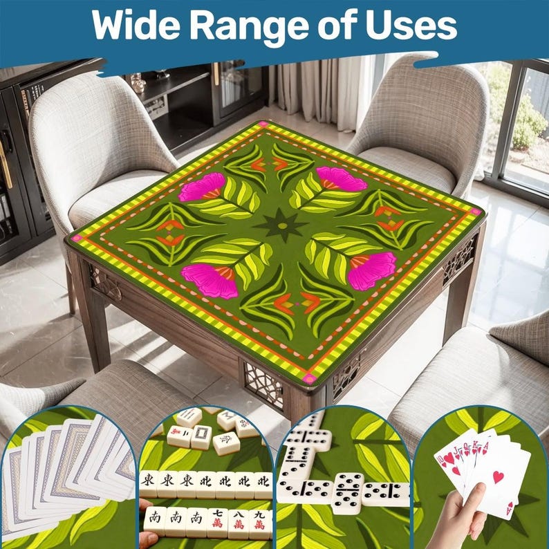 Folk Florals Mahjong Mat 31.5"x31.5" Bild 4