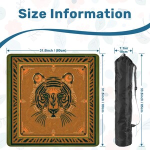 Tiger Mahjong Mat 31.5"x31.5" image 2