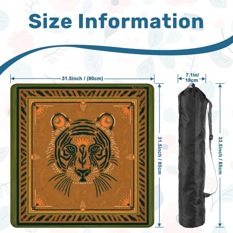 Tiger Mahjong Mat 31.5"x31.5" image 2