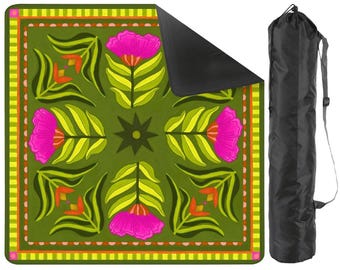 Folk Florals Mahjong Mat 31.5"x31.5"