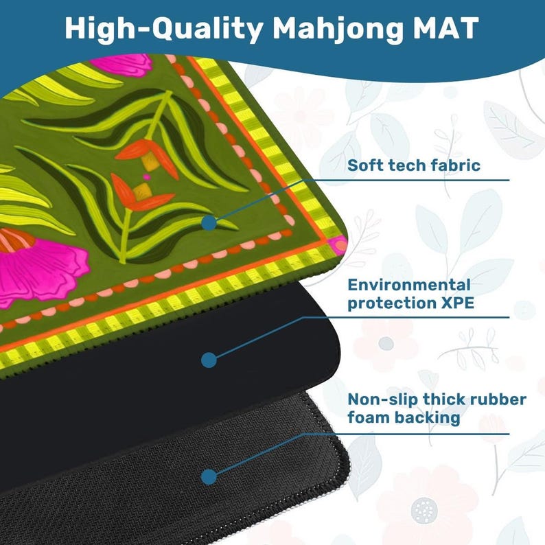 Folk Florals Mahjong Mat 31.5"x31.5" Bild 3