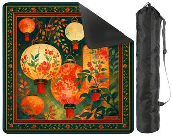 Chinese Lantern Mahjong Mat 31.5"x31.5"