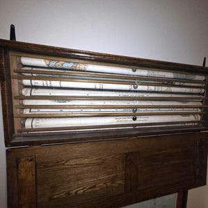 Seltene 30s Vintage Schulhaus Weltwandkarte mit 8 intakten Klappkarten.