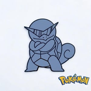 Pokémon Silhouette Mirror - Unique Wall Decoration Carapuce