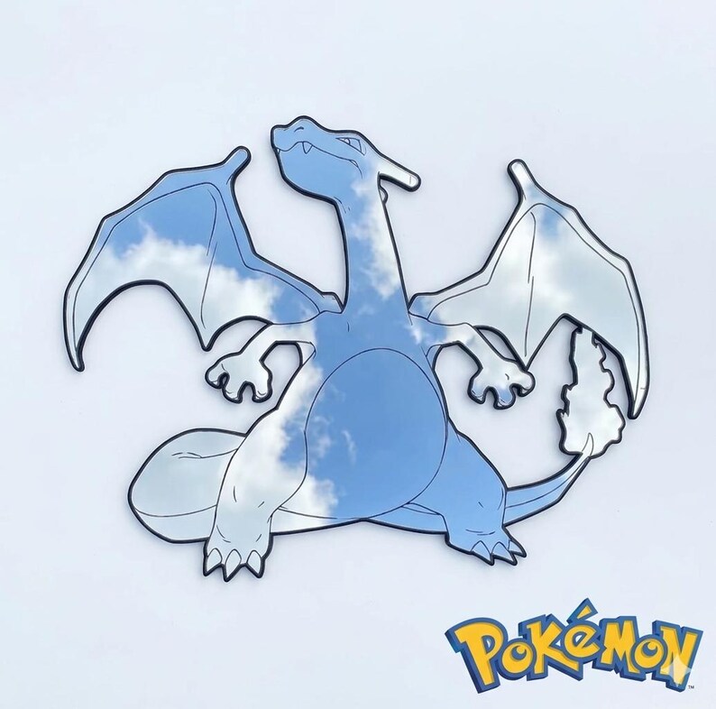 Pokémon Silhouette Mirror - Unique Wall Decoration Dracaufeu