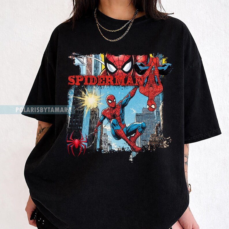 Camiseta vintage de Spider-Man de Marvel, camiseta a juego para la familia de Disneyland, camiseta de Magic Kingdom, ropa retro de superhéroes. imagen 7