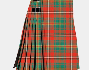 Kilt tartan ancien en foin fait main - Kilt tartan de 8 mètres - 100 % laine acrylique Design clan écossais