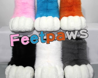Patas de Fursuit Furry Feetpaws: Zapatos de patas de Fursona para exteriores, patas de pies para cosplay