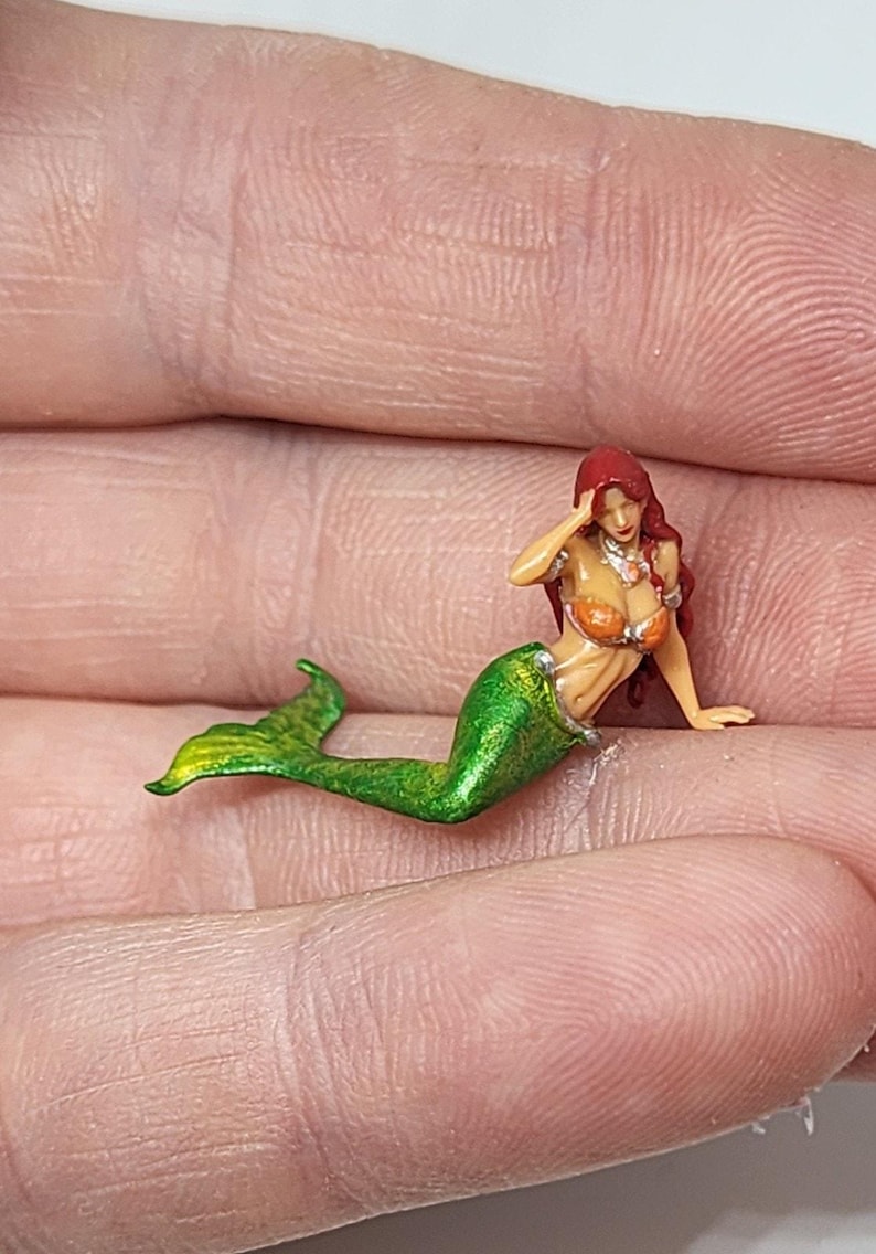 HM Little Mermaid Minature Doll House Fairy Garden Figurine Micro Tiny Terrarium 画像 2