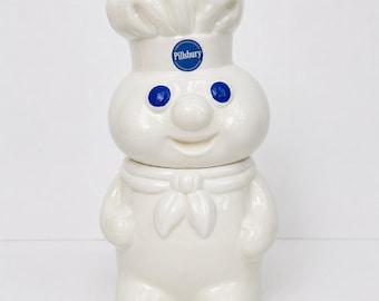 Vintage 1990s Pillsbury Doughboy Talking Giggling Ceramic Cookie Jar Large