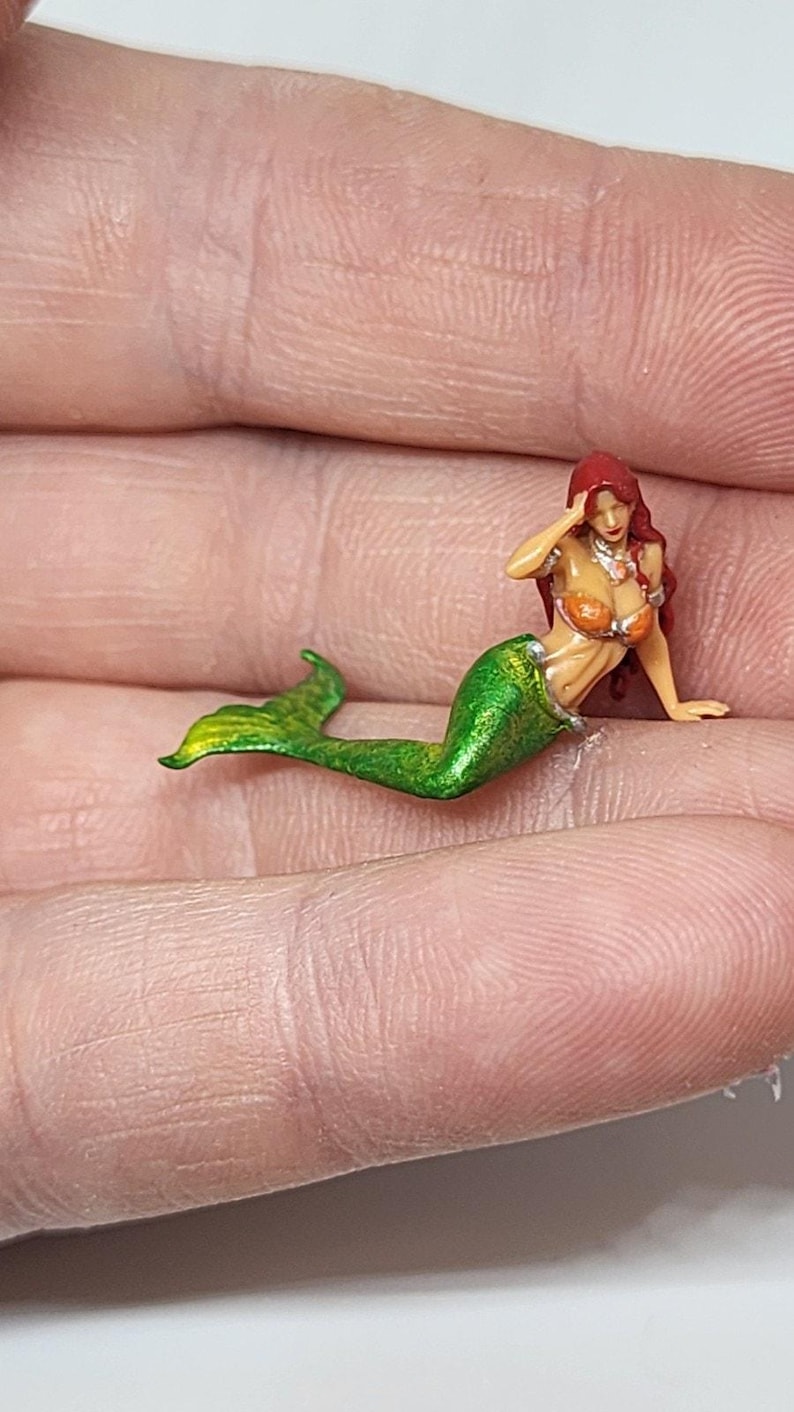 HM Little Mermaid Minature Doll House Fairy Garden Figurine Micro Tiny Terrarium 画像 7