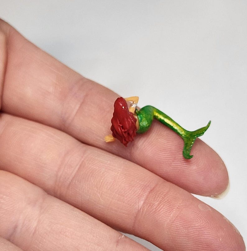 HM Little Mermaid Minature Doll House Fairy Garden Figurine Micro Tiny Terrarium 画像 6