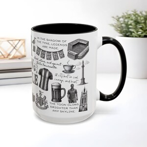 Newcastle Illustrated Landmarks mug, Newcastle coffee cup, Newcastle student coffee cup image 6