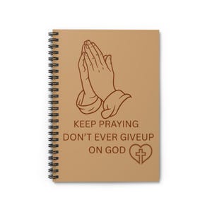 Cuaderno de espiral para seguir orando / Diario cristiano