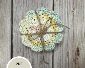 Boho Face Scrubby| Crochet Pattern| Flower| Instant Download