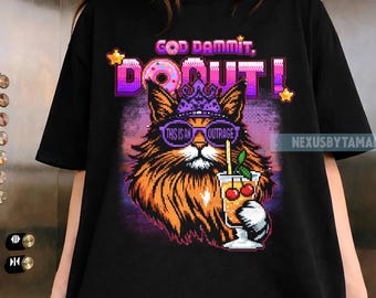 Camiseta Princesa Donut, Camiseta Donut Maldita sea, Camiseta Divertida de Carl Explorador de Mazmorras, Regalo para Amantes de los Gatos