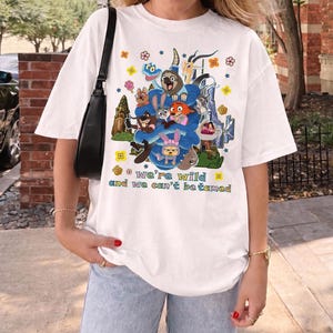 Retro Disney Zootopia 2-tröja, Judy Hopps Nick Wilde-tröja, Vi är vilda och vi kan inte tämjas tröja, Disney Wild Animals, Disneyland-familjeresa bild 5