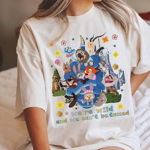 Retro Disney Zootopia 2-tröja, Judy Hopps Nick Wilde-tröja, Vi är vilda och vi kan inte tämjas tröja, Disney Wild Animals, Disneyland-familjeresa bild 1