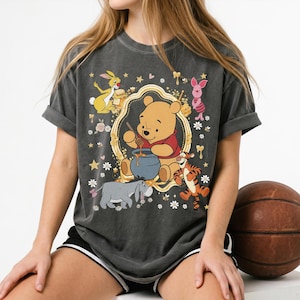 Camiseta de Winnie the Pooh y sus amigos, camiseta de Disney Pooh Bear, Piglet, Eeyore, Tigger, Rabbit, camiseta de Honey Pot