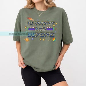 Retro To Infinity And Beyond Shirt, Toy Story Pixar Disney Tee, Buzz Lightyear Shirt, Woody Shirt, Disneyland Family Trip Matching image 8