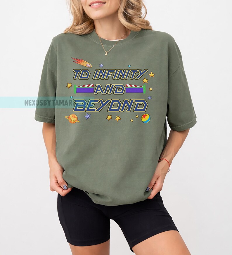 Retro To Infinity And Beyond Shirt, Toy Story Pixar Disney Tee, Buzz Lightyear Shirt, Woody Shirt, Disneyland Family Trip Matching image 8