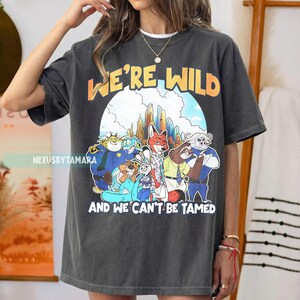 Camiseta Disney Zootopia 2 Somos salvajes y no nos pueden domesticar, Camiseta Judy Hopps Nick Gary Nibbles Bogo, Camiseta familiar a juego para viaje a Disneyland imagen 4