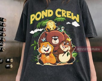 Camiseta divertida de Hopper Tom Lizard Beaver de Pond Crew, camiseta de Hoppers de la película Disney Pixar, camiseta para viaje de vacaciones familiares a Disneyland.