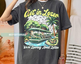 Retro Epcot Inspired Living With The Land Shirt, Funny Disney Park Get In Loser We're Learning About Lettuce Tee, Disneyland Family Trip