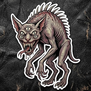 Calcomanías de vinilo troqueladas Cryptid de CHUPACABRA