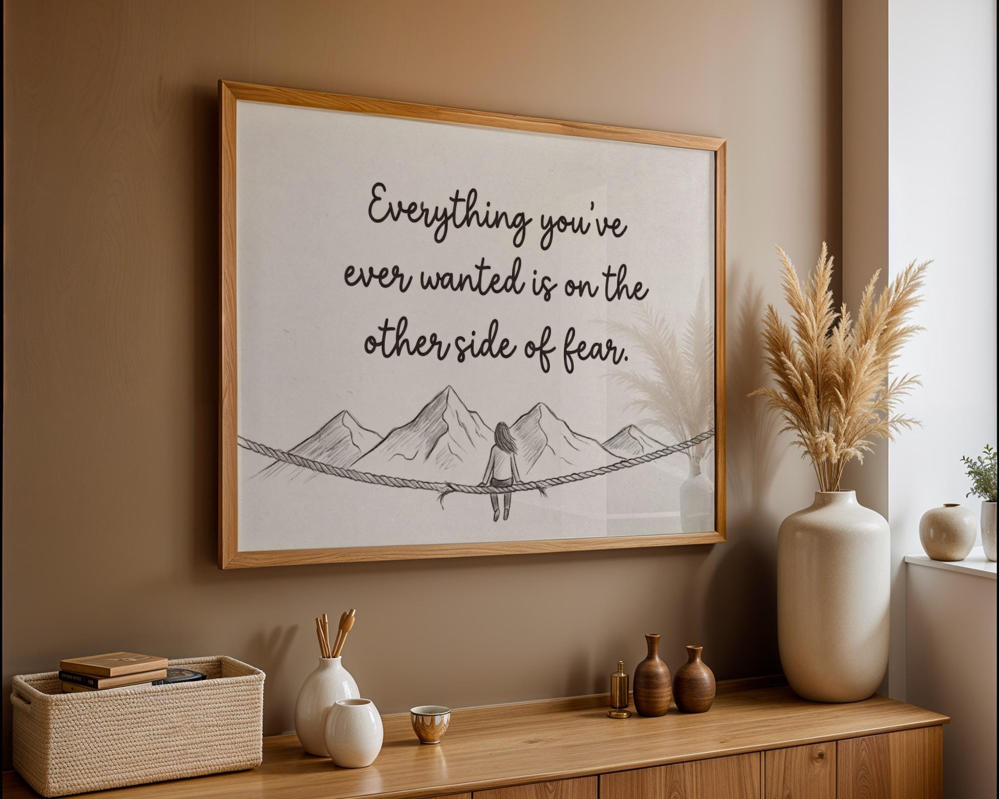 Everything You've Ever Wanted is on the Other Side of Fear Print ...