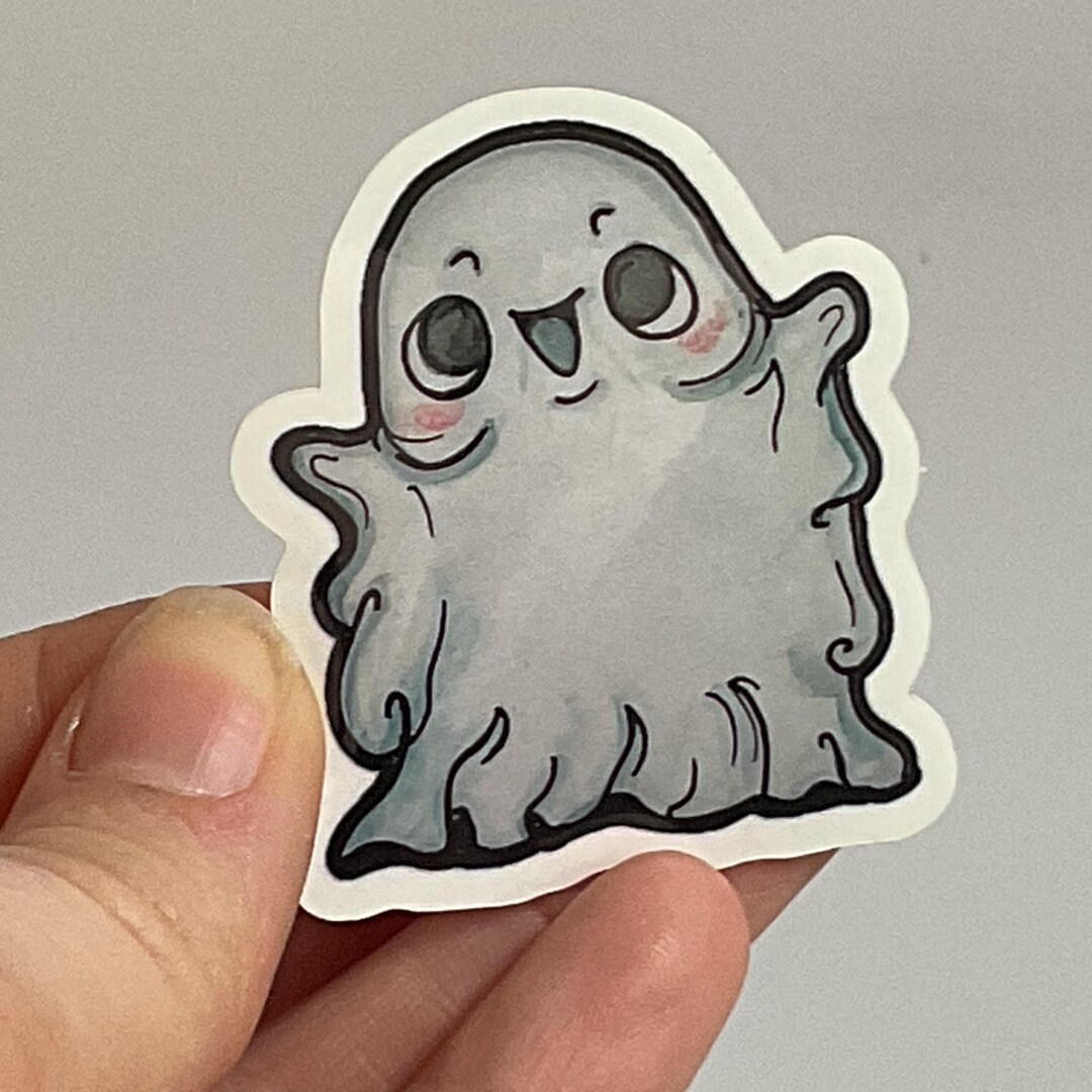 1.5 X 1.5” Clear Sticker With Original Baby Ghost Design! - Etsy