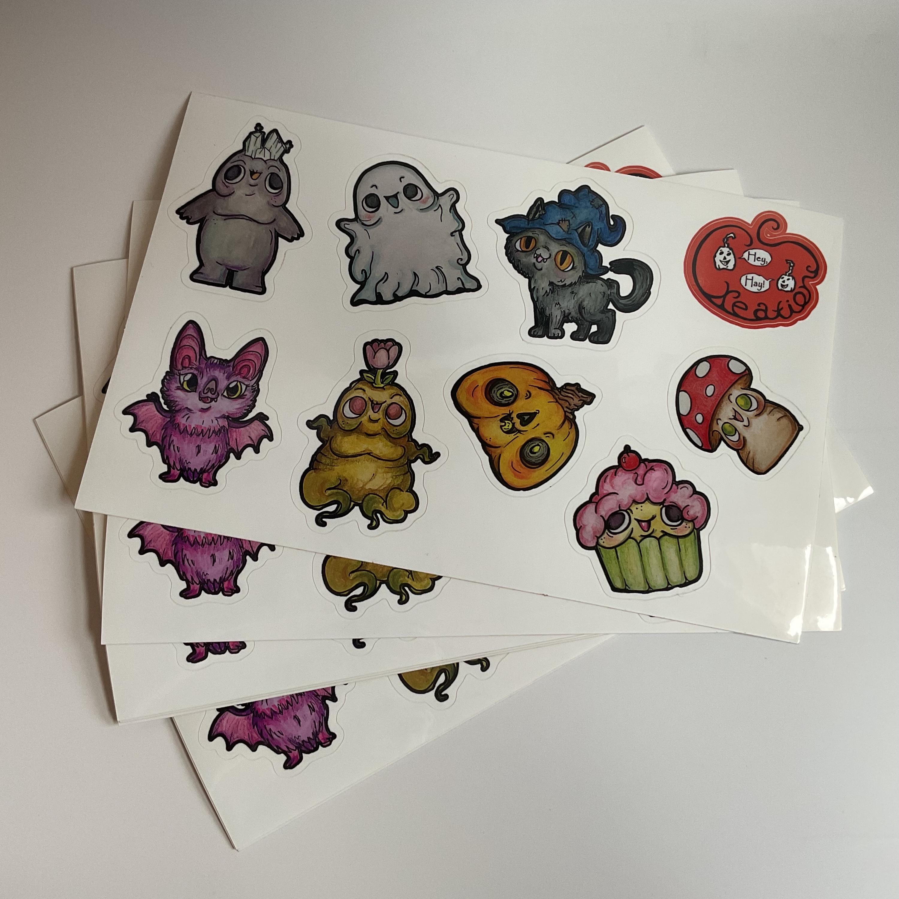 6X4 Inch Sticker Sheet With 9 Unique Designs! - Etsy