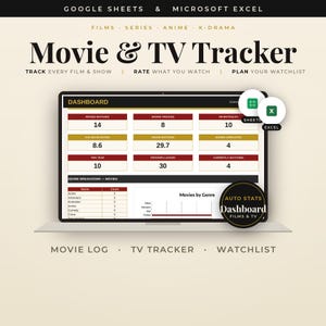 tv show tracker google sheet Movie Tracker Google Sheets TV Show Tracker Spreadsheet Watchlist Planner for Films Series Anime, K-Drama