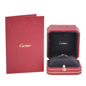Cartier Love Ring 18K White Gold Authentic Full Set Jewelry Size 13.25