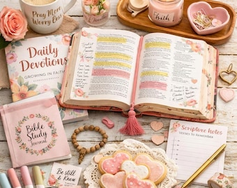 Faith Walk Bible with Reflections, Prayer Bible, Christian Journal Bible, Thoughtful Gifts