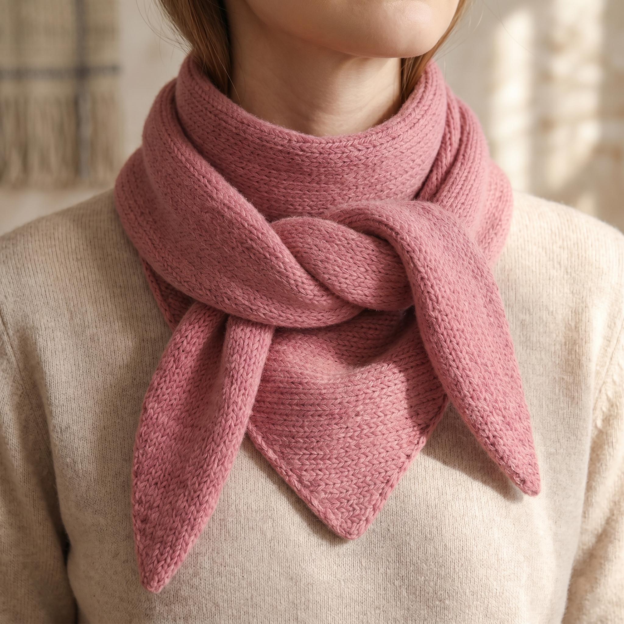 Easy Small Triangle Scarf Pattern Knitting Beginner Knit Pattern ...