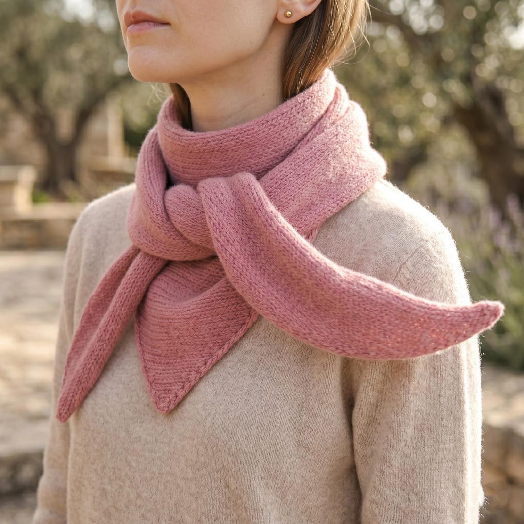 Easy Small Triangle Scarf Pattern Knitting Beginner Knit Pattern ...
