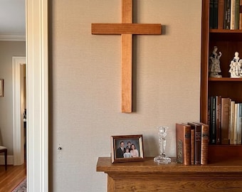 Handmade Cherry Wood Cross