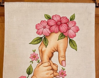 motif floral point de croix | Téléchargement instantané pdf | tableau imprimable facile