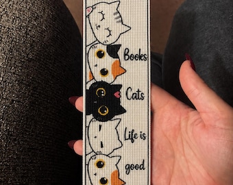 Patron de point de croix escouade de chats, motif de broderie chats (téléchargement PDF)