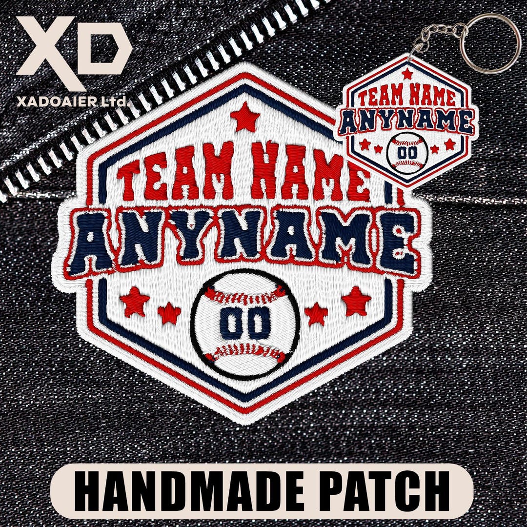Custom Baseball Name Patch Colorful Text Personalized Player Number ...