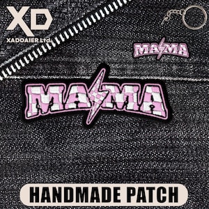 Lightning Mama Patch Funny Meme Rock N Roll Mom Cool Mother Humor Embroidered Patch Iron On Keychains Hook & Loop For Jacket Jeans Backpack