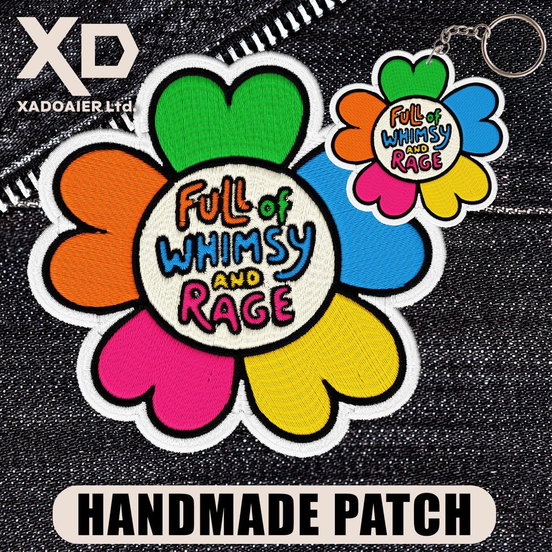 Whimsy Patch Ideas Full of Whimsy and Rage Patch Funny Feminist Flower Attitude Humor ...